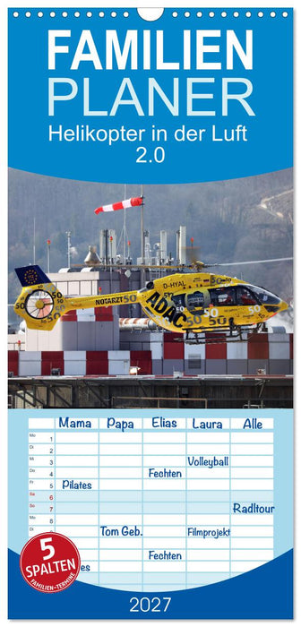 Helikopter in der Luft 2.0 (CALVENDO Familienplaner 2027)