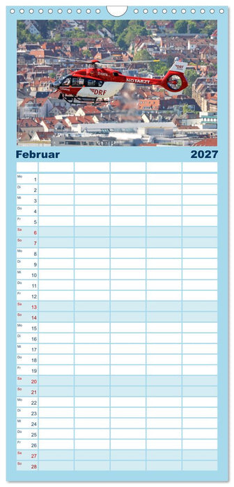 Helikopter in der Luft 2.0 (CALVENDO Familienplaner 2027)