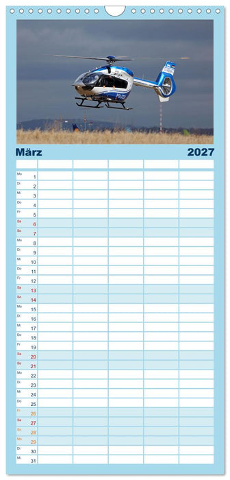 Helikopter in der Luft 2.0 (CALVENDO Familienplaner 2027)