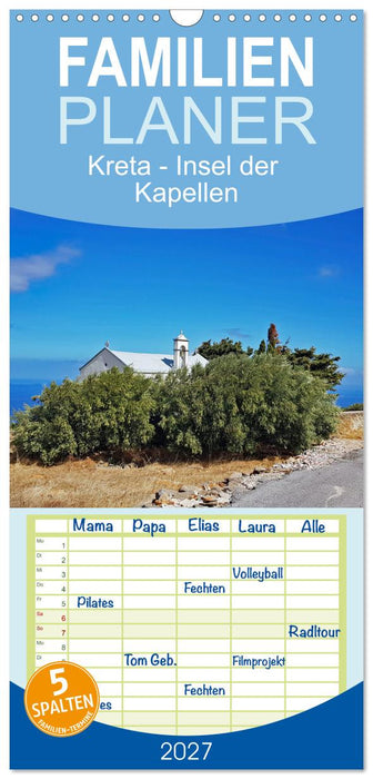 Kreta - Insel der Kapellen (CALVENDO Familienplaner 2027)