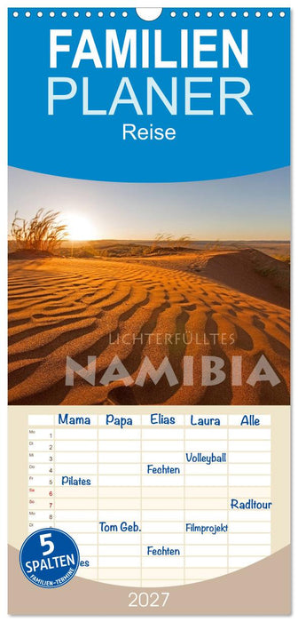 Lichterfülltes Namibia (CALVENDO Familienplaner 2027)