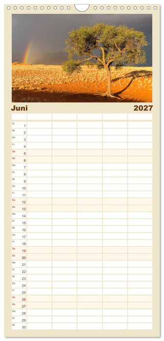 Lichterfülltes Namibia (CALVENDO Familienplaner 2027)