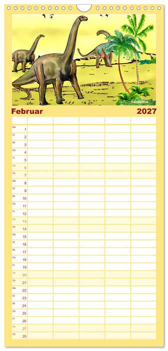 Die Welt der Dinos (CALVENDO Familienplaner 2027)