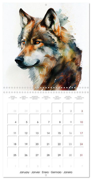 Wildlife in Watercolor (CALVENDO Monthly Calendar 2027)