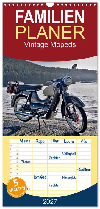 Vintage Mopeds (CALVENDO Familienplaner 2027)