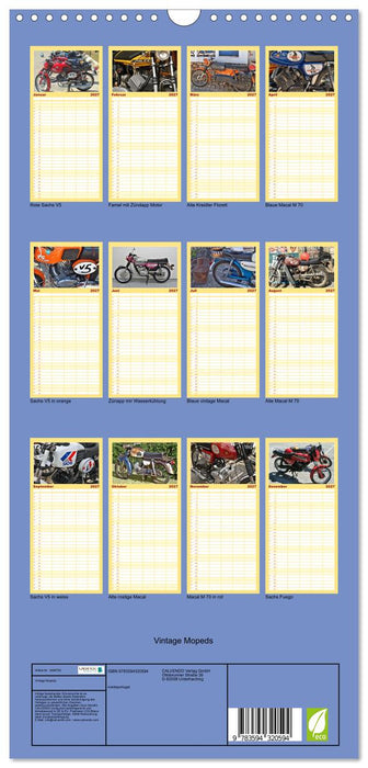 Vintage Mopeds (CALVENDO Familienplaner 2027)