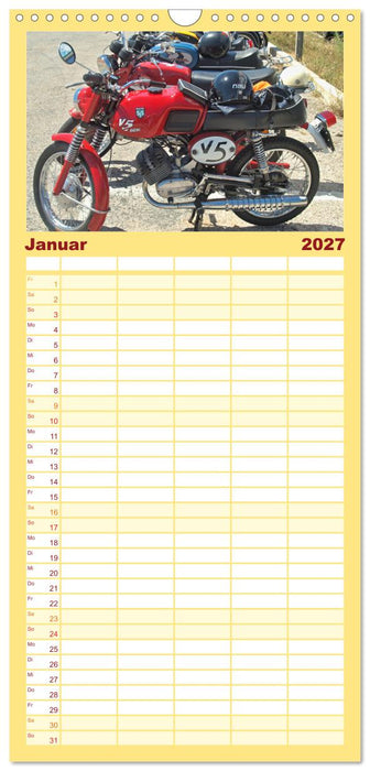 Vintage Mopeds (CALVENDO Familienplaner 2027)