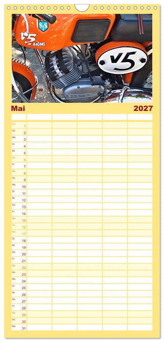 Vintage Mopeds (CALVENDO Familienplaner 2027)