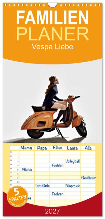 Vespa Liebe (CALVENDO Familienplaner 2027)