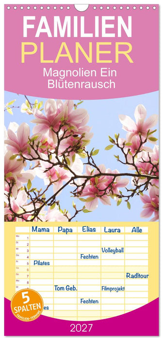 Magnolien Ein Blütenrausch (CALVENDO Familienplaner 2027)