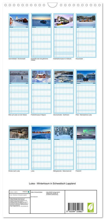 Lulea - Wintertraum in Schwedisch Lappland (CALVENDO Familienplaner 2027)