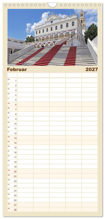 Die Kykladen - Inseln im Ägäischen Meer (CALVENDO Familienplaner 2027)