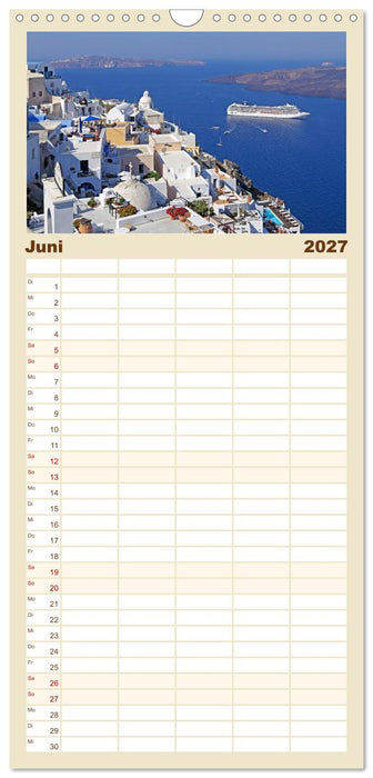 Die Kykladen - Inseln im Ägäischen Meer (CALVENDO Familienplaner 2027)