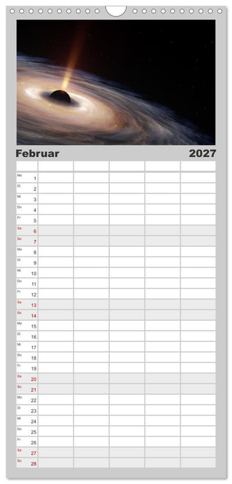 Intergalaktische Reise zu fernen Welten (CALVENDO Familienplaner 2027)