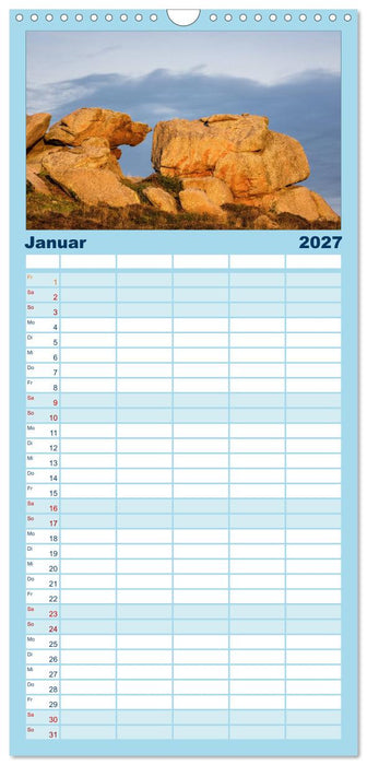 Unterwegs in der Bretagne (CALVENDO Familienplaner 2027)