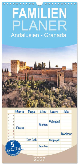 Andalusien - Granada (CALVENDO Familienplaner 2027)