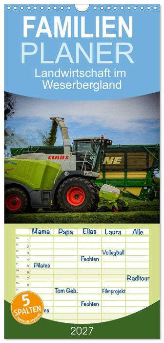 Landwirtschaft im Weserbergland (CALVENDO Familienplaner 2027)