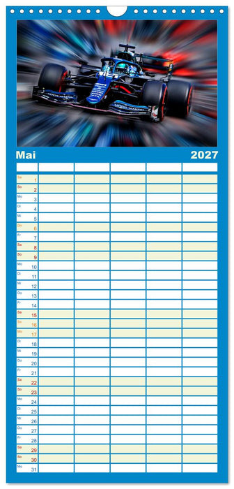Vollgas in der Formel 1 (CALVENDO Familienplaner 2027)