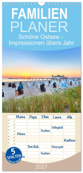 Schöne Ostsee - Impressionen übers Jahr (CALVENDO Familienplaner 2027)