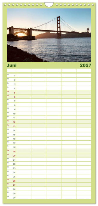 Golden Gate Bridge - Das berühmte Wahrzeichen von San Francisco. (CALVENDO Familienplaner 2027)