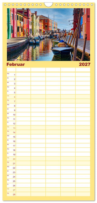 Bunt Bunter Burano (CALVENDO Familienplaner 2027)
