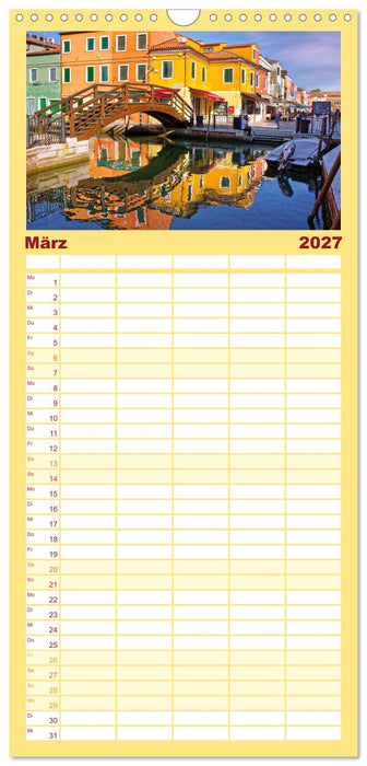 Bunt Bunter Burano (CALVENDO Familienplaner 2027)