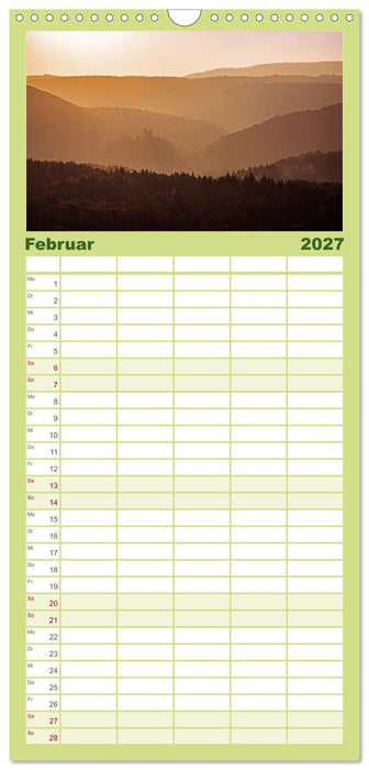 Naturparadies Pfälzerwald (CALVENDO Familienplaner 2027)