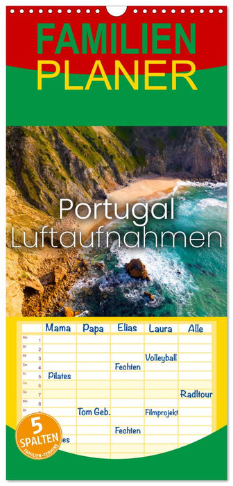 Portugal Luftaufnahmen (CALVENDO Familienplaner 2027)