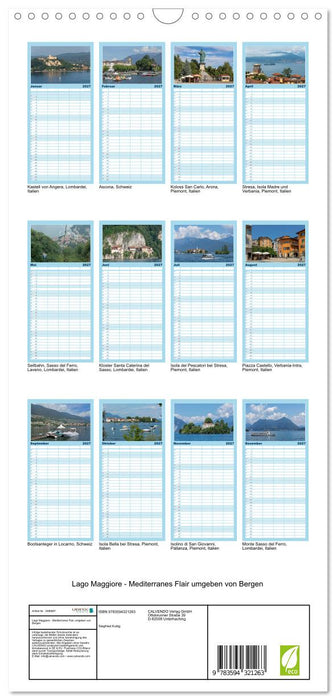 Lago Maggiore - Mediterranes Flair umgeben von Bergen (CALVENDO Familienplaner 2027)