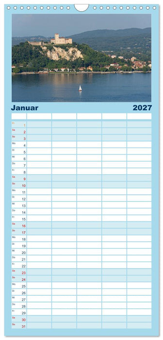 Lago Maggiore - Mediterranes Flair umgeben von Bergen (CALVENDO Familienplaner 2027)