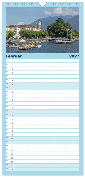 Lago Maggiore - Mediterranes Flair umgeben von Bergen (CALVENDO Familienplaner 2027)