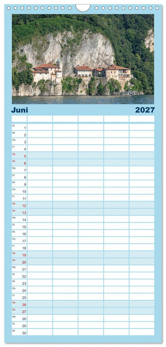 Lago Maggiore - Mediterranes Flair umgeben von Bergen (CALVENDO Familienplaner 2027)
