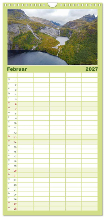 Spektakuläre Bergwelten Norwegen (CALVENDO Familienplaner 2027)
