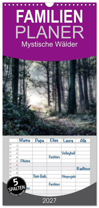 Mystische Wälder (CALVENDO Familienplaner 2027)
