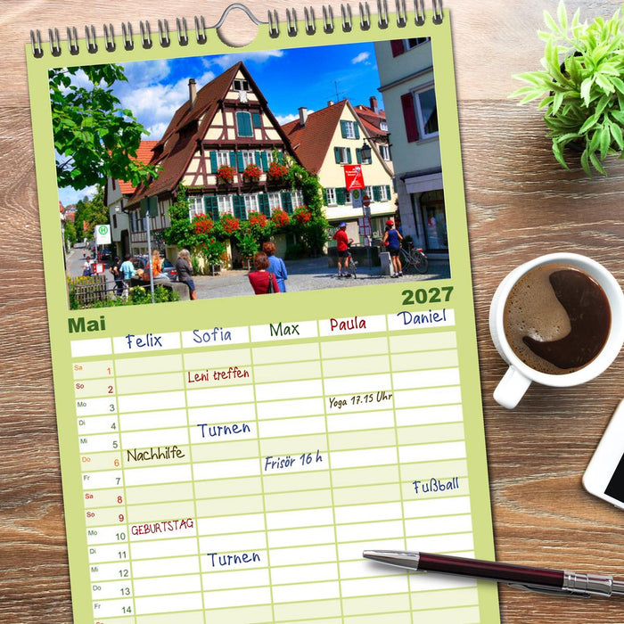 Tübingen im Fokus (CALVENDO Familienplaner 2027)