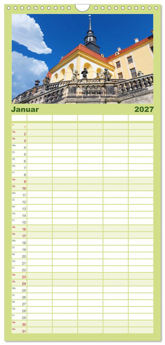 Moritzburg, Weesenstein, Muskau - Drei schöne sächsische Schlösser (CALVENDO Familienplaner 2027)