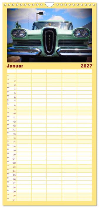 Retro Cars (CALVENDO Familienplaner 2027)