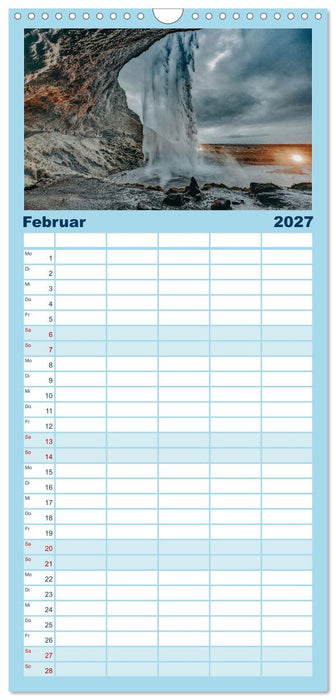 Island - Rundreise im Oktober (CALVENDO Familienplaner 2027)