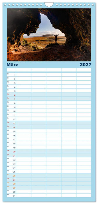 Island - Rundreise im Oktober (CALVENDO Familienplaner 2027)