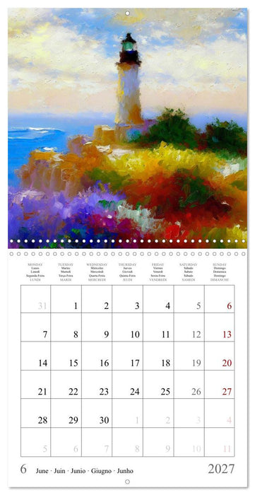 Phares de fantaisie (CALVENDO Calendrier mensuel 2027)