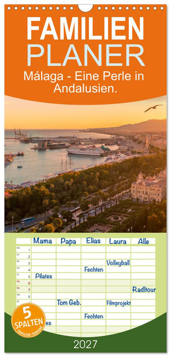 Málaga - Eine Perle in Andalusien. (CALVENDO Familienplaner 2027)