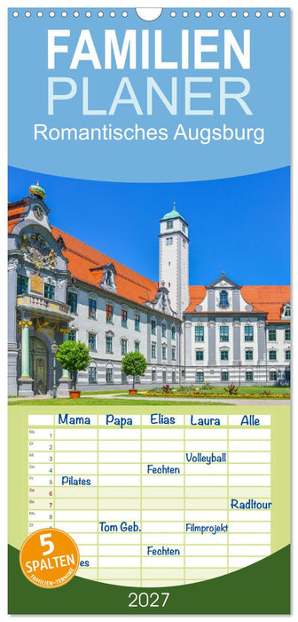 Romantisches Augsburg (CALVENDO Familienplaner 2027)