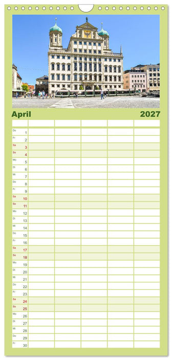 Romantisches Augsburg (CALVENDO Familienplaner 2027)