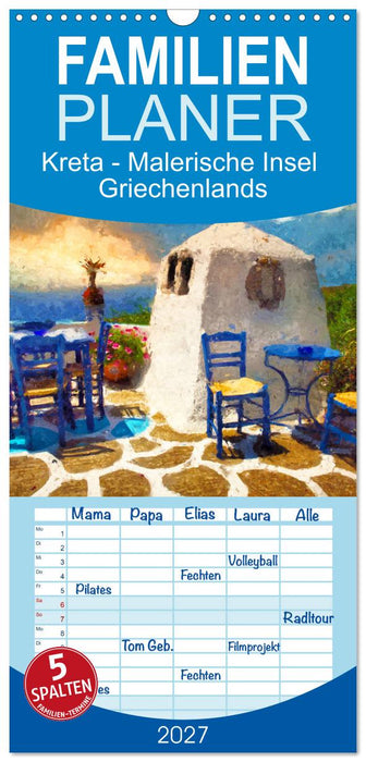 Kreta - Malerische Insel Griechenlands (CALVENDO Familienplaner 2027)