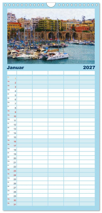 Kreta - Malerische Insel Griechenlands (CALVENDO Familienplaner 2027)