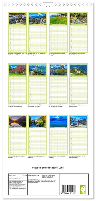 Urlaub im Berchtesgadener Land (CALVENDO Familienplaner 2027)