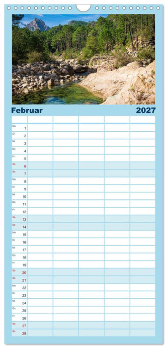 Korsika Wild und Frei (CALVENDO Familienplaner 2027)