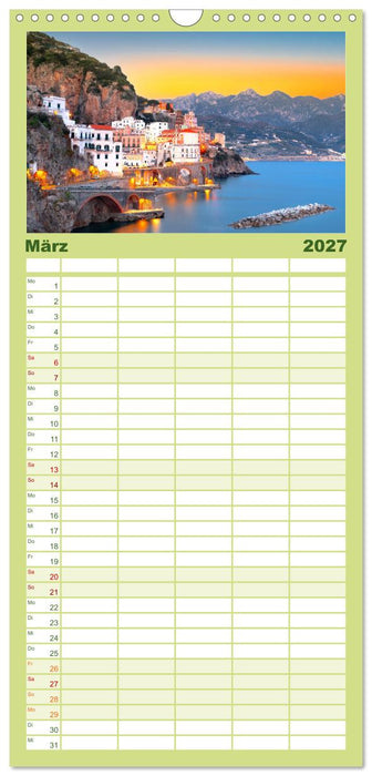 Amalfi Küste - Italiens wunderschöner Küstenabschnitt. (CALVENDO Familienplaner 2027)
