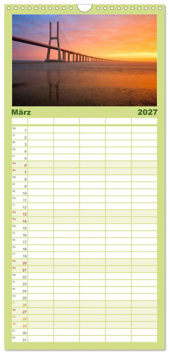 Brücken - Die schönsten Brücken der Welt. (CALVENDO Familienplaner 2027)