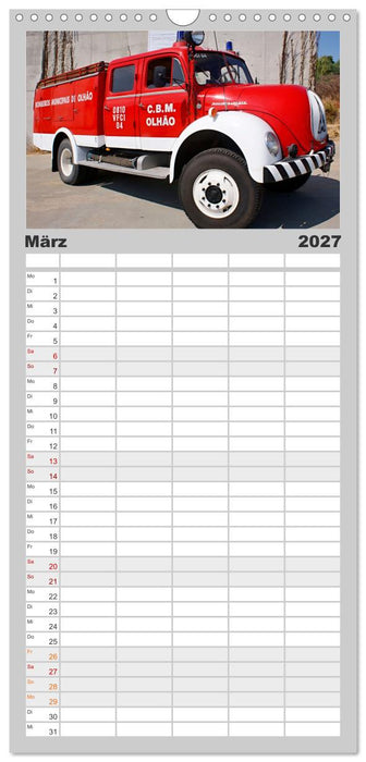 Feuerwehrautos (CALVENDO Familienplaner 2027)